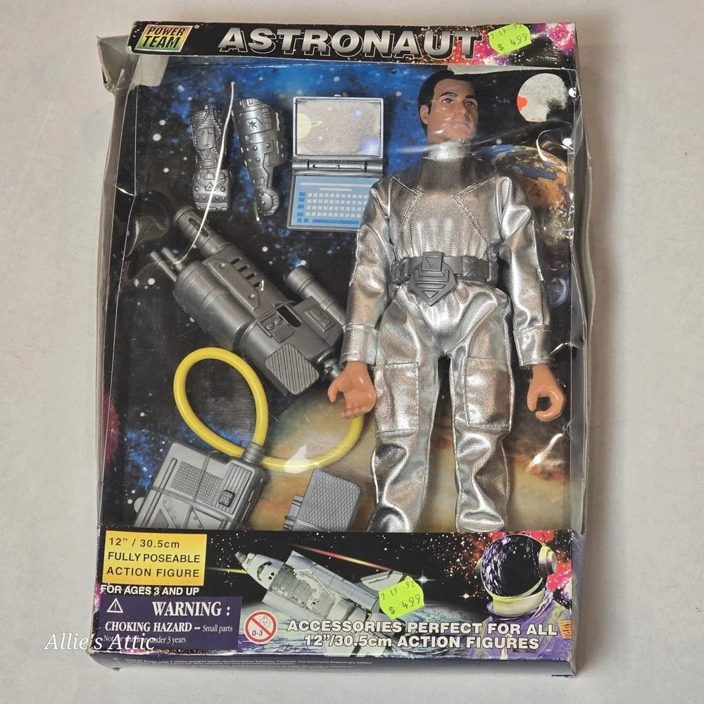 Vintage Power Team Astronaut Doll Action Figure 80s 90s Outer Space Toy 12